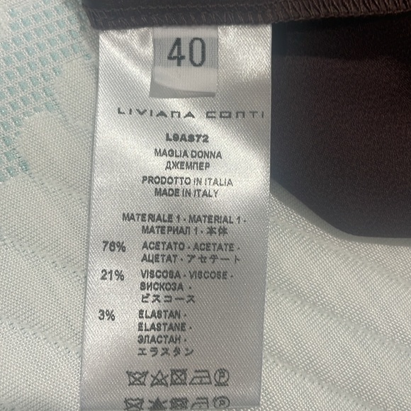 Silk Blouse Livana Conti Italy brand 4 size new no tag - Picture 7 of 7